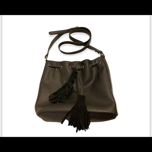 American eagle leather crossbody with velour tassels - Picture 1 of 2